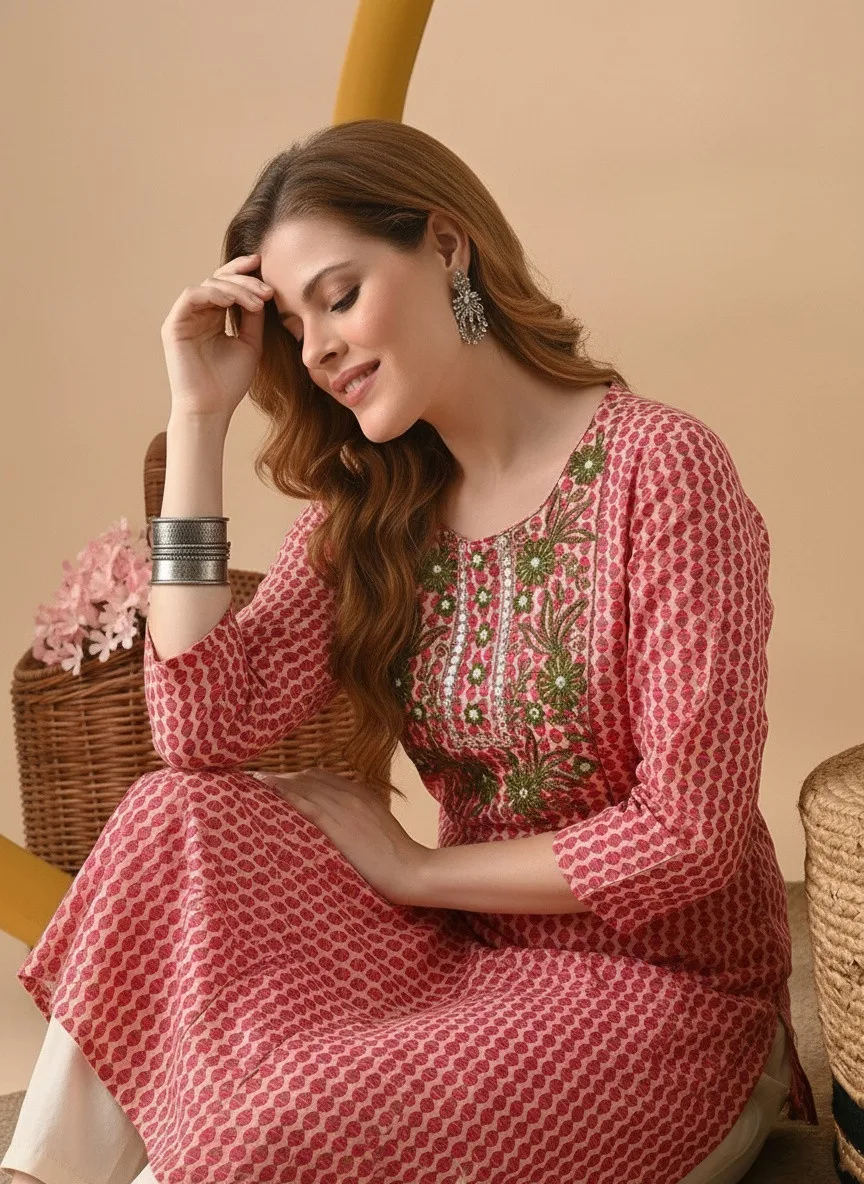 Women Embroidered Kurta
