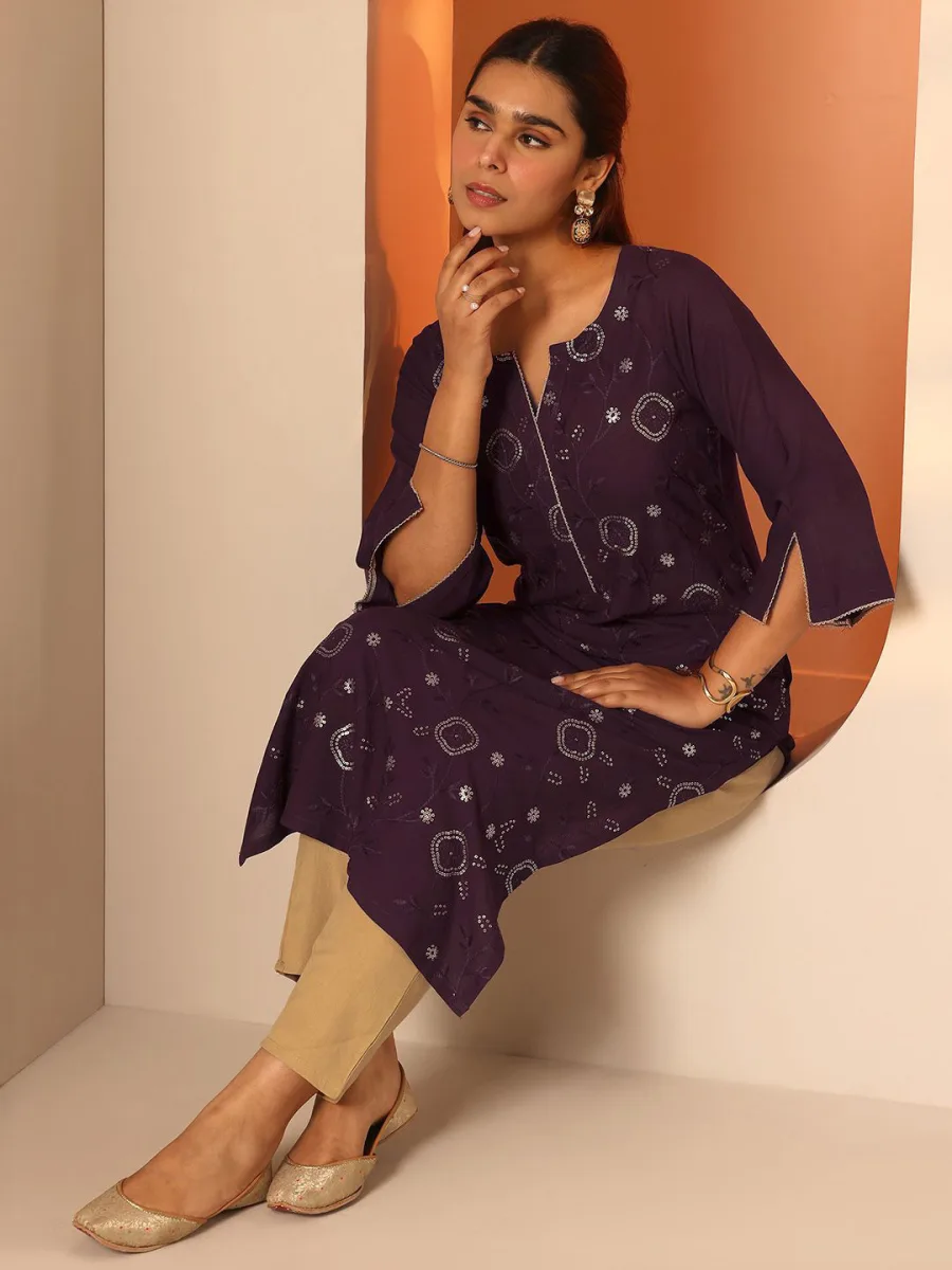 Women Geometric Fusion Kurta