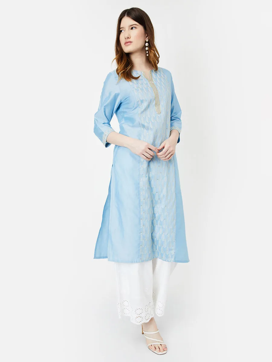 Notch-Neck Straight Kurta