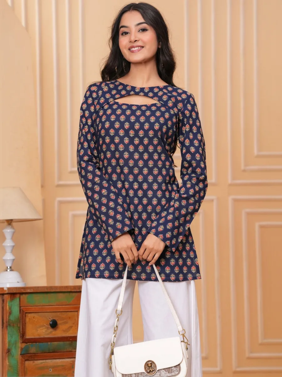 Cotton Short Kurti With Jacket