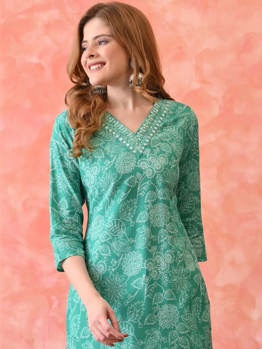 Premium Printed Kurta — Berry