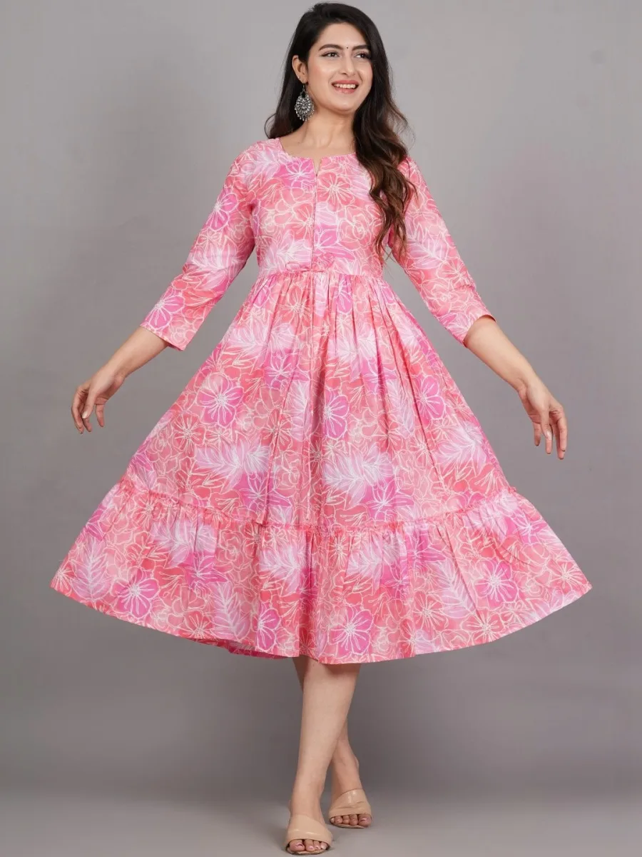 Women Floral Printed Anarkali Kurta