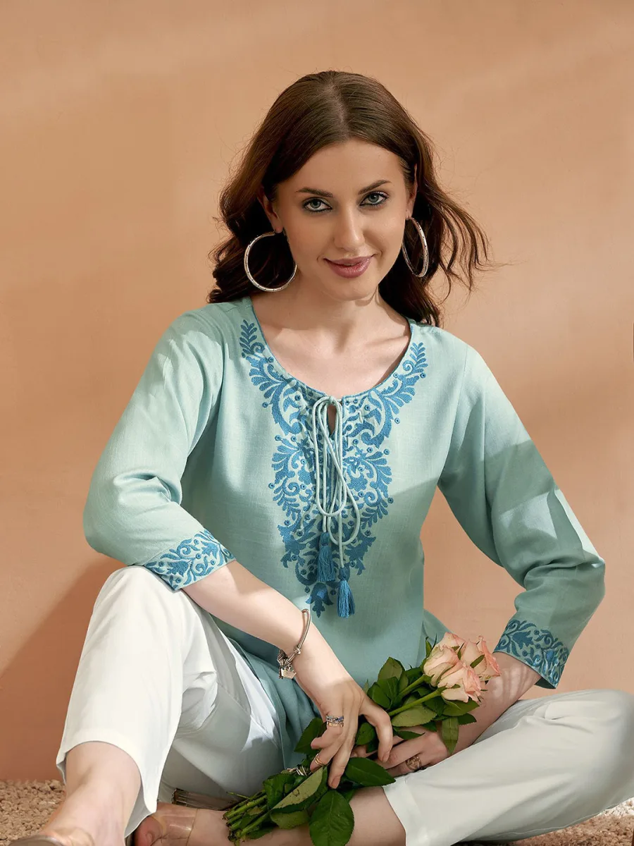 Intense Embroidered Kurta — Ivory