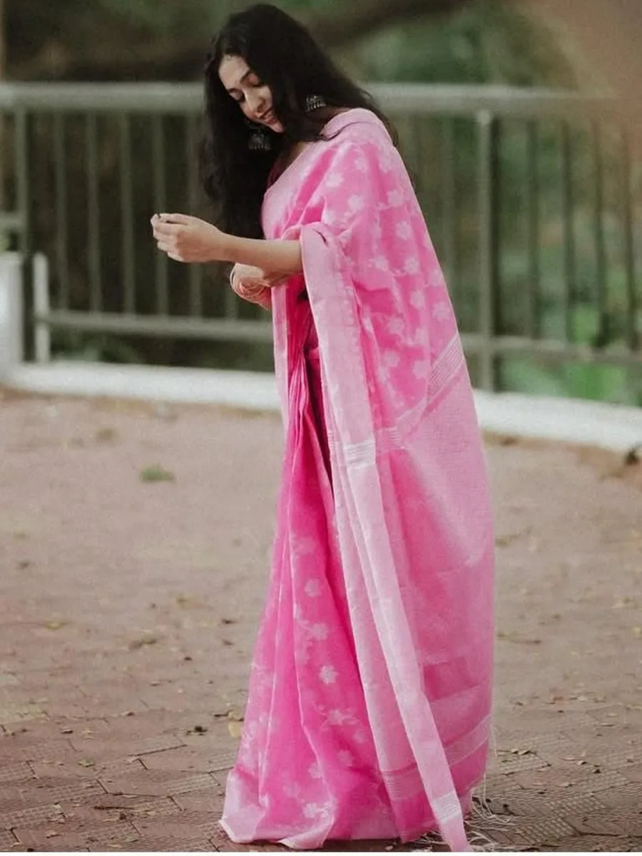 Floral Chanderi Saree