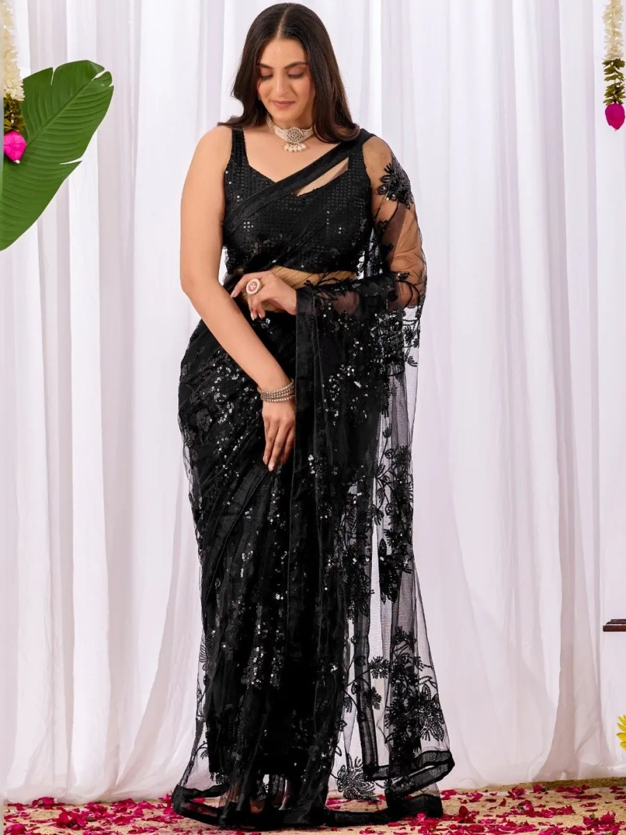 Embellished Chanderi Silk Blend Saree
