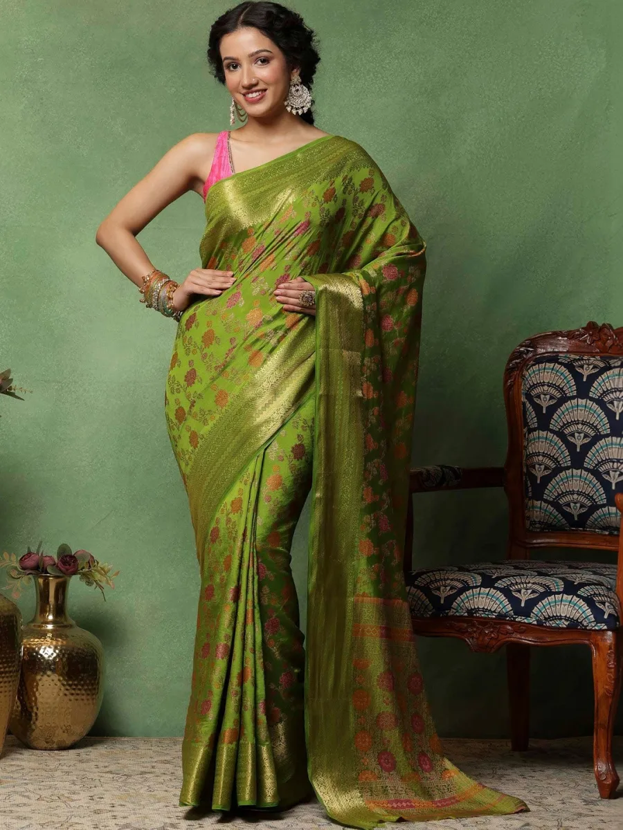 Floral Art Silk Saree