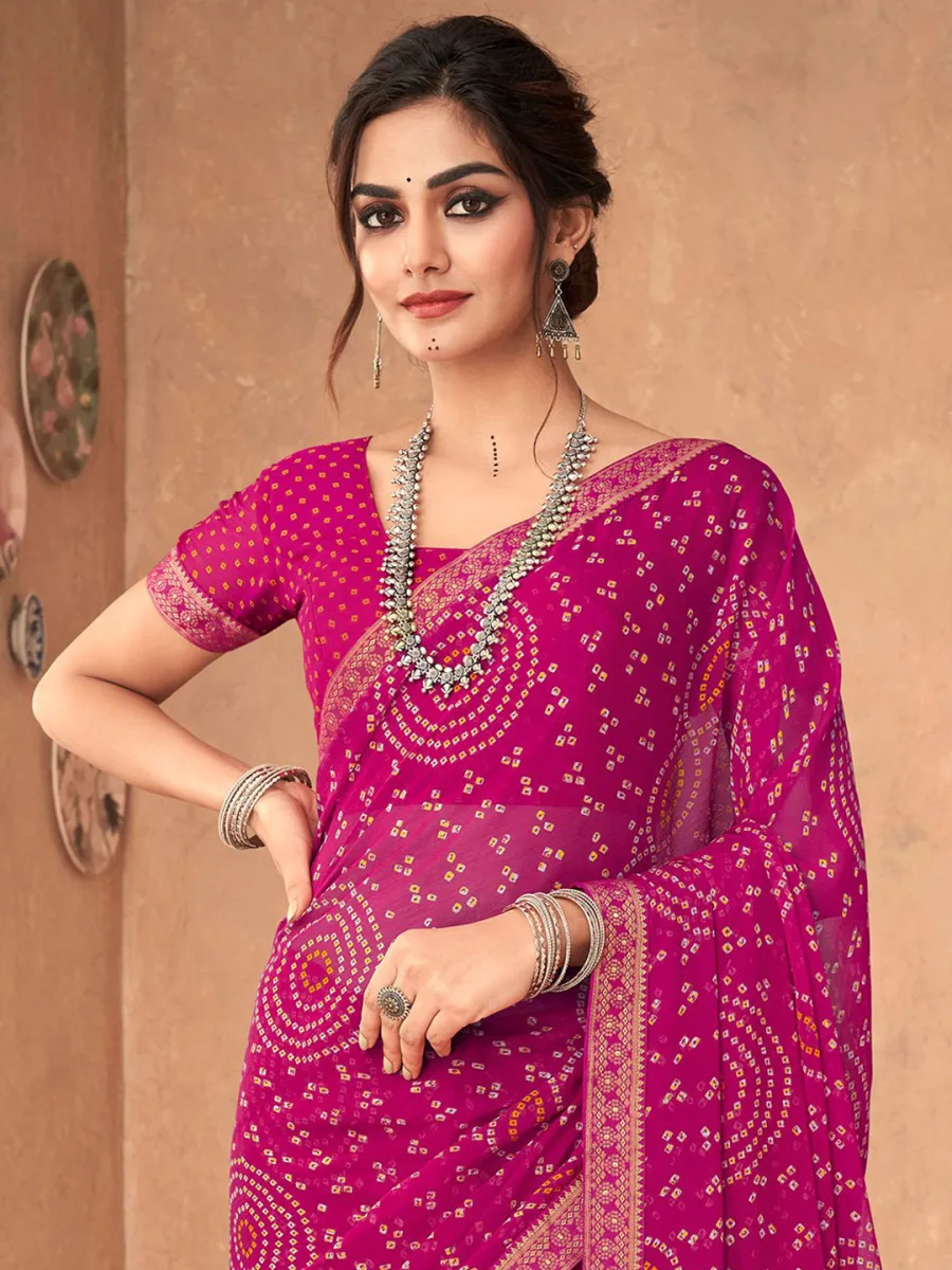 Bandhani Zari Saree