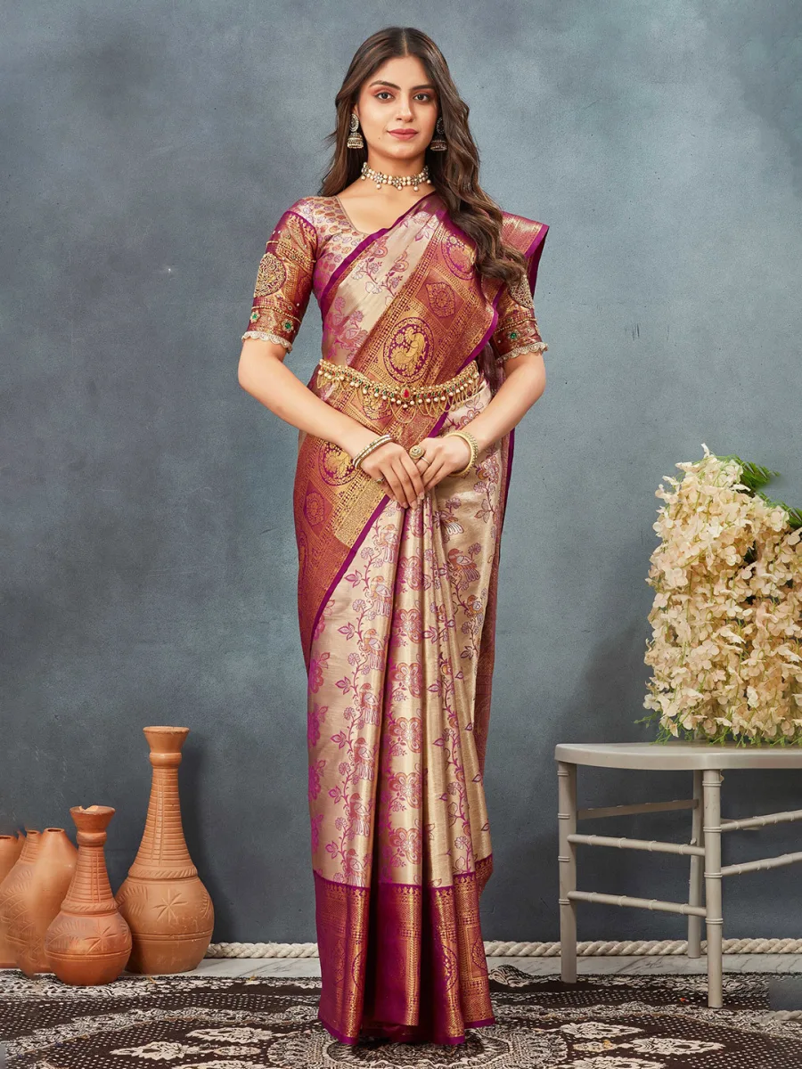 Woven Design Dharmavaram Saree