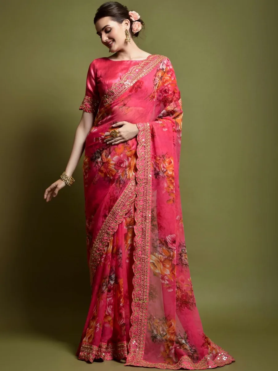 Organza Designer Saree