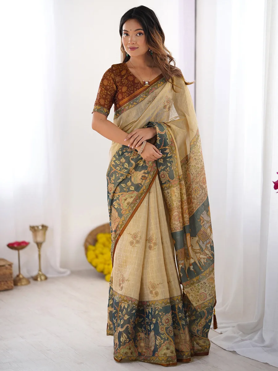 Floral Printed Saree