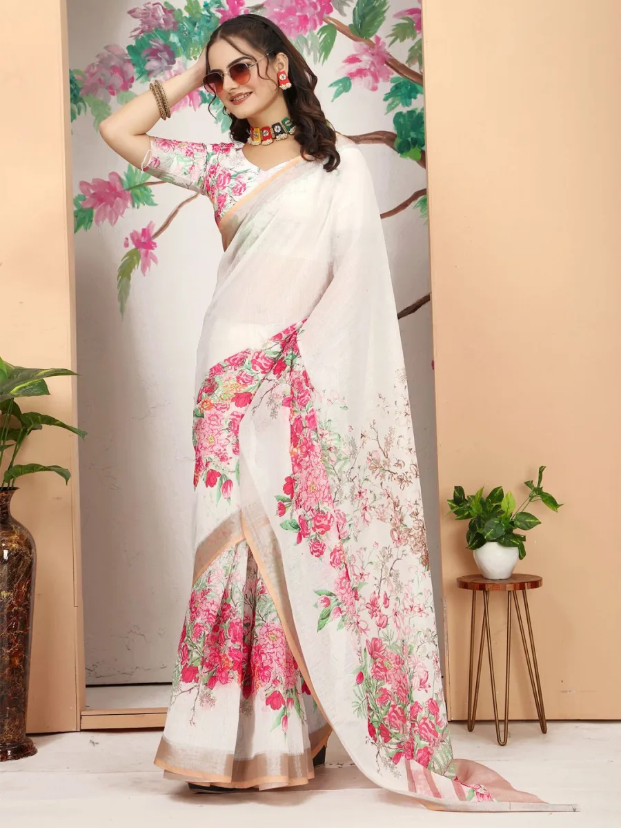 Floral Printed Saree