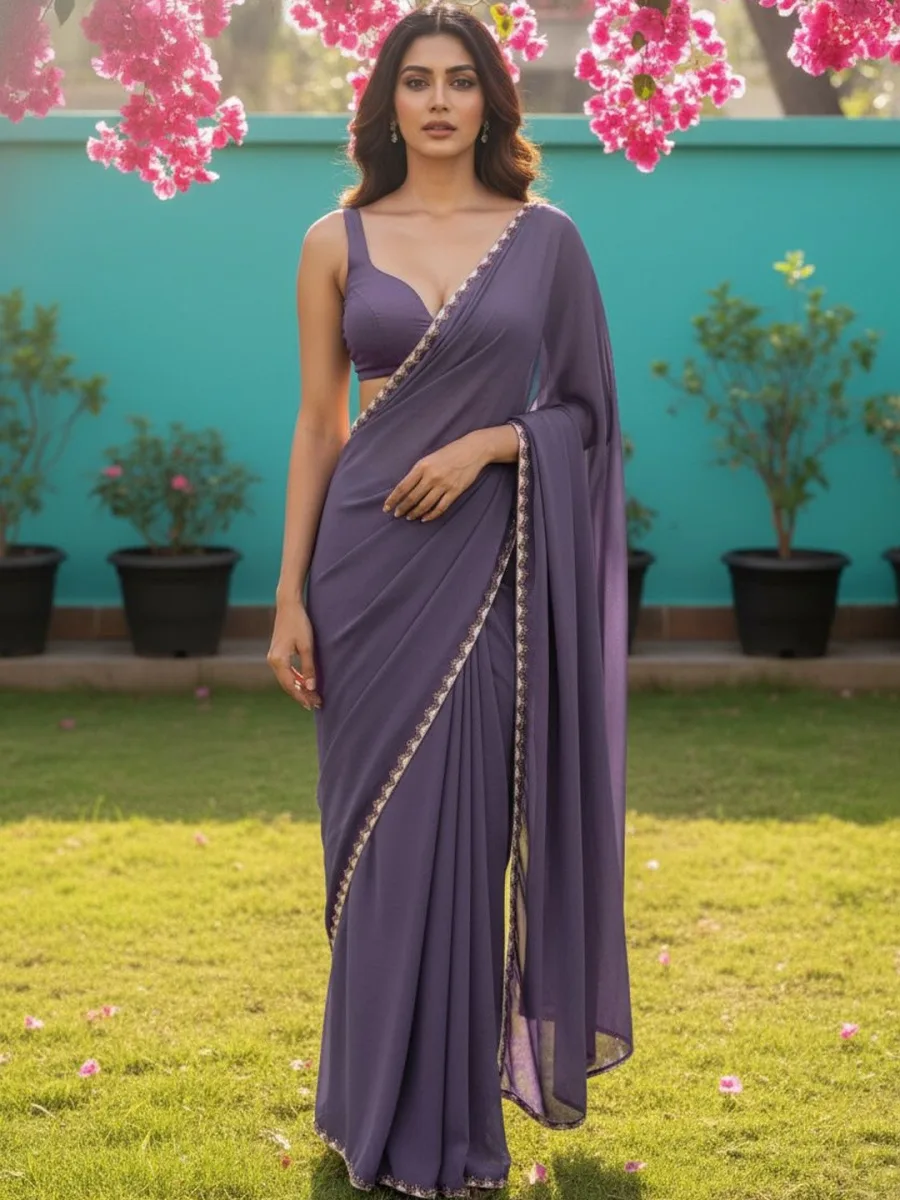 Satin Saree