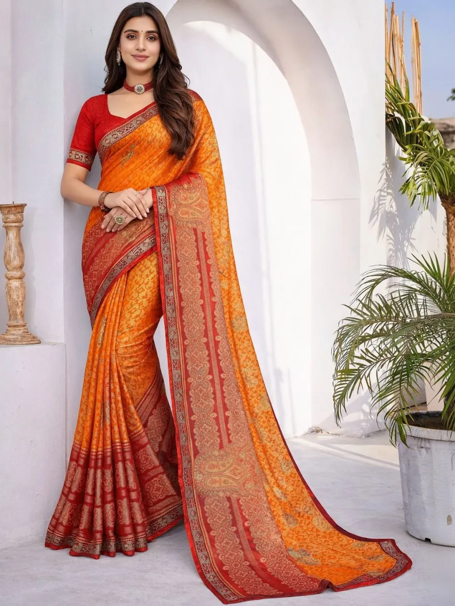 Floral Printed Sarees
