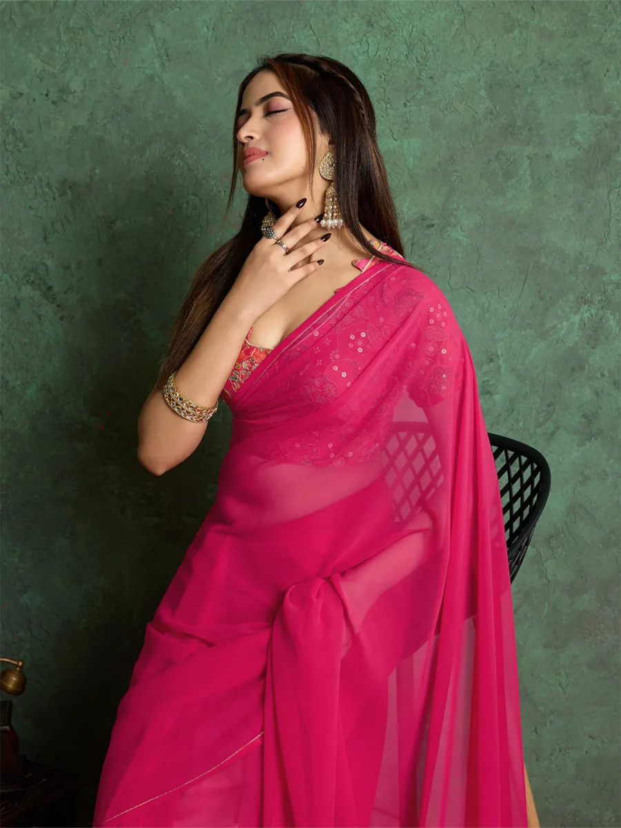 Poly Georgette Saree