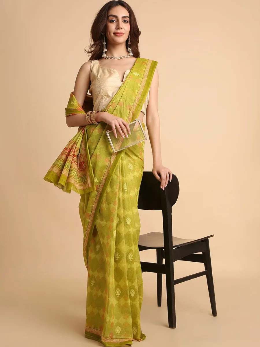 Woven Design Pure Cotton Saree