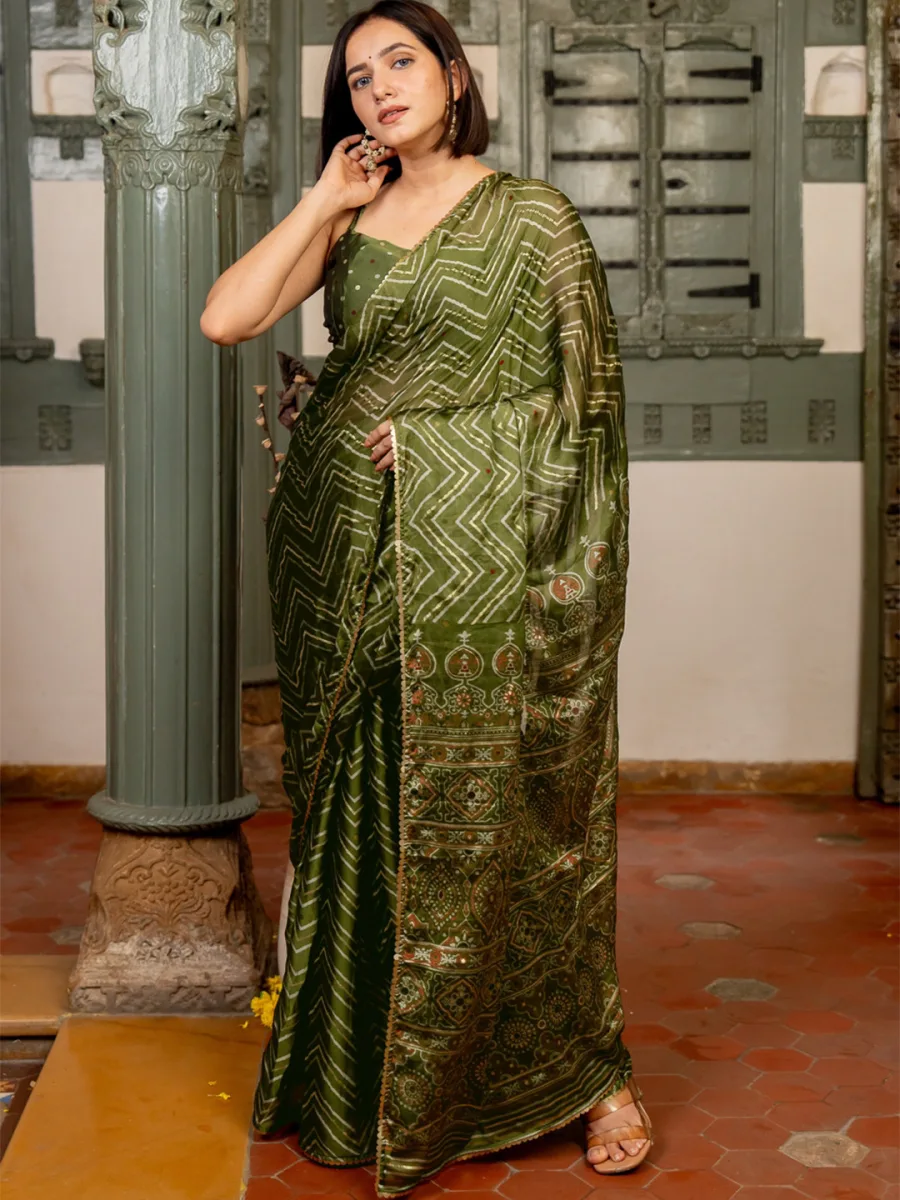 Leheriya Striped Saree