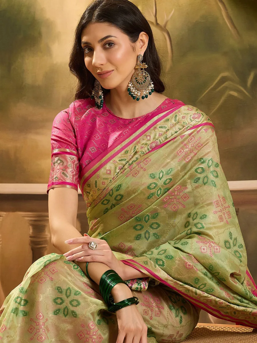 Woven Design Floral Saree