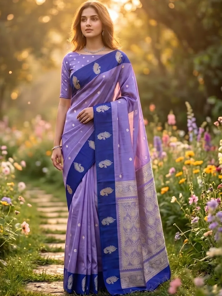 Kanjeevaram Designer Saree — Wine