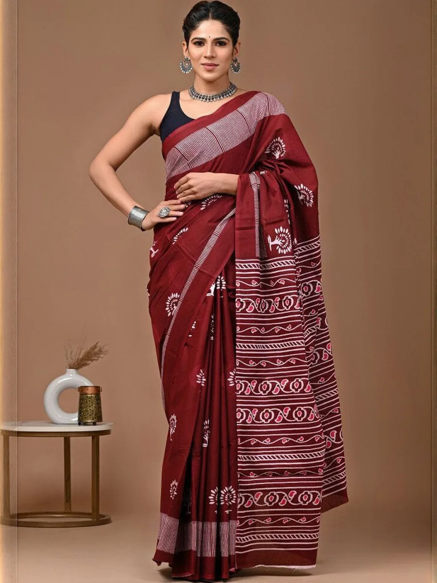 Women Pure Cotton Saree