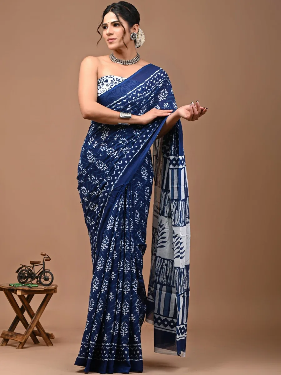 Batik Ikat Pure Cotton Saree