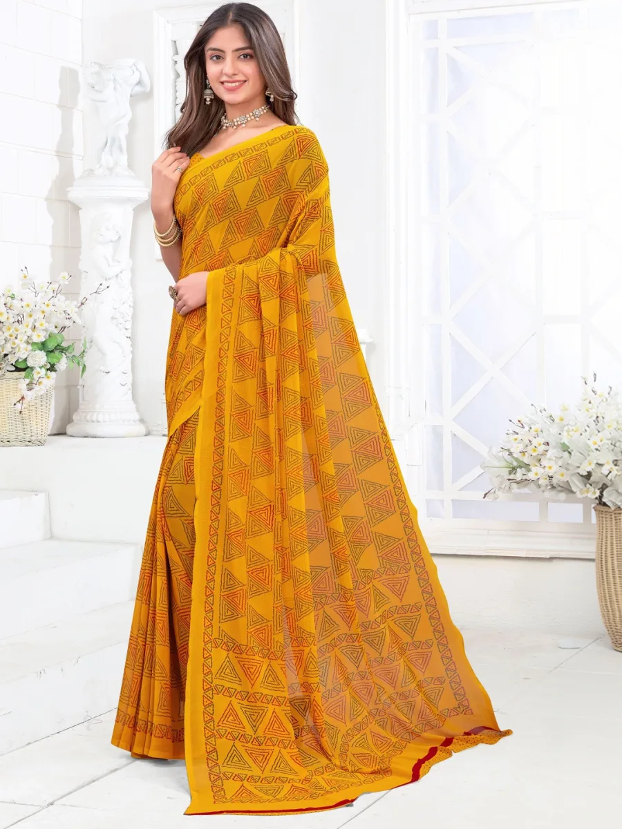 Geometric Printed Sarees
