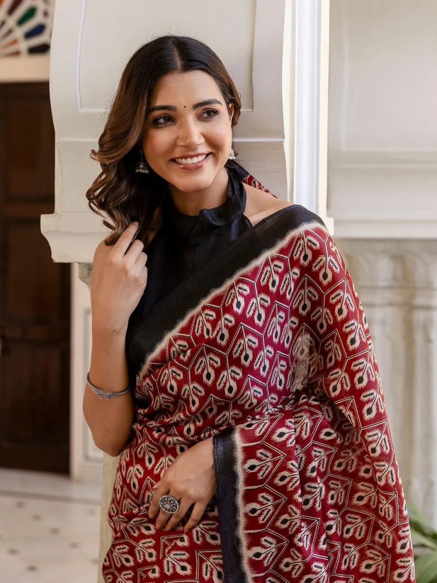 Ethnic Motifs Printed Saree