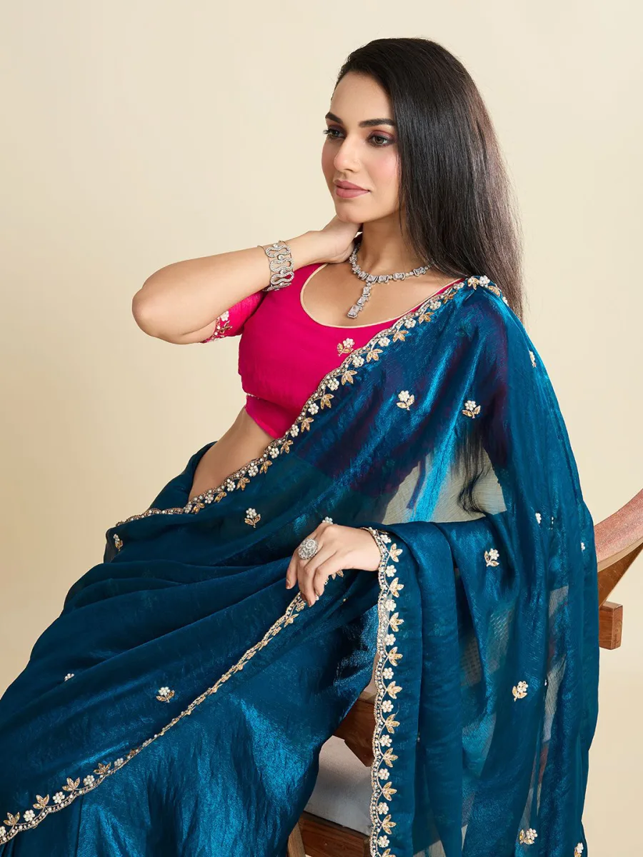 Women Pure Chiffon Saree