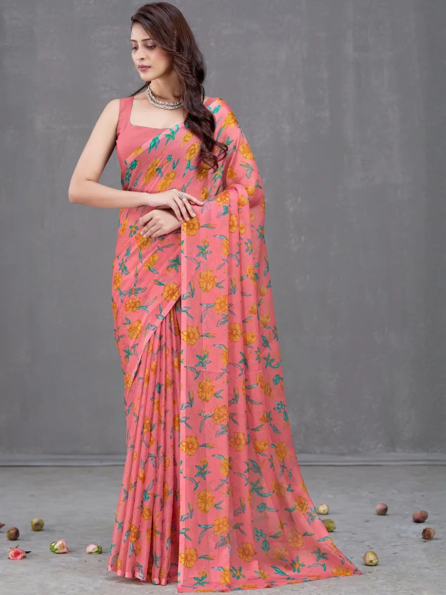 Floral Printed Saree