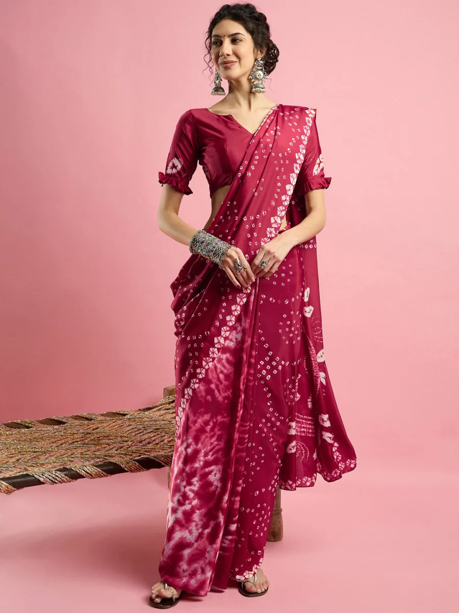 Ethnic Printed Bandhani Saree