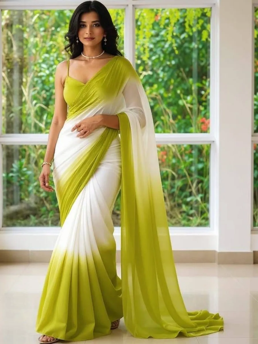 Silk Designer Saree — Sand