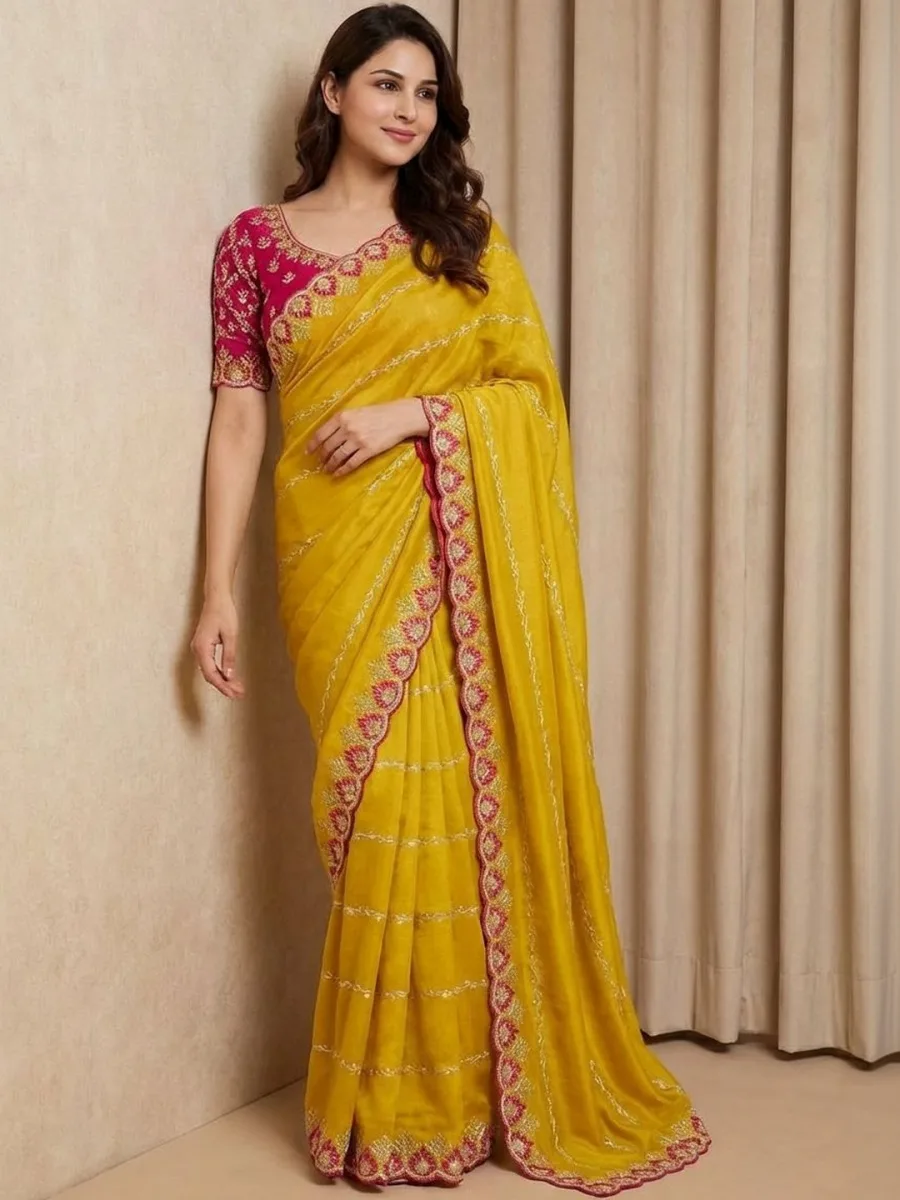 Embellished Pure Georgette Saree
