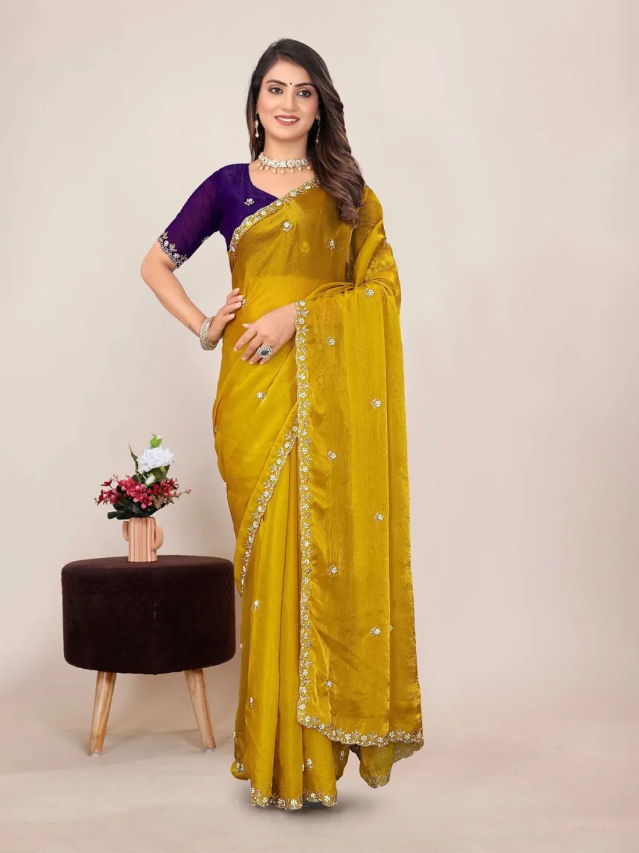 Banarasi Saree with Blouse — Mauve