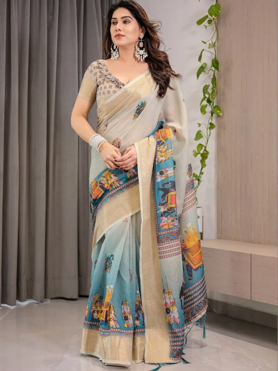Ethnic Motifs Pure Cotton Saree