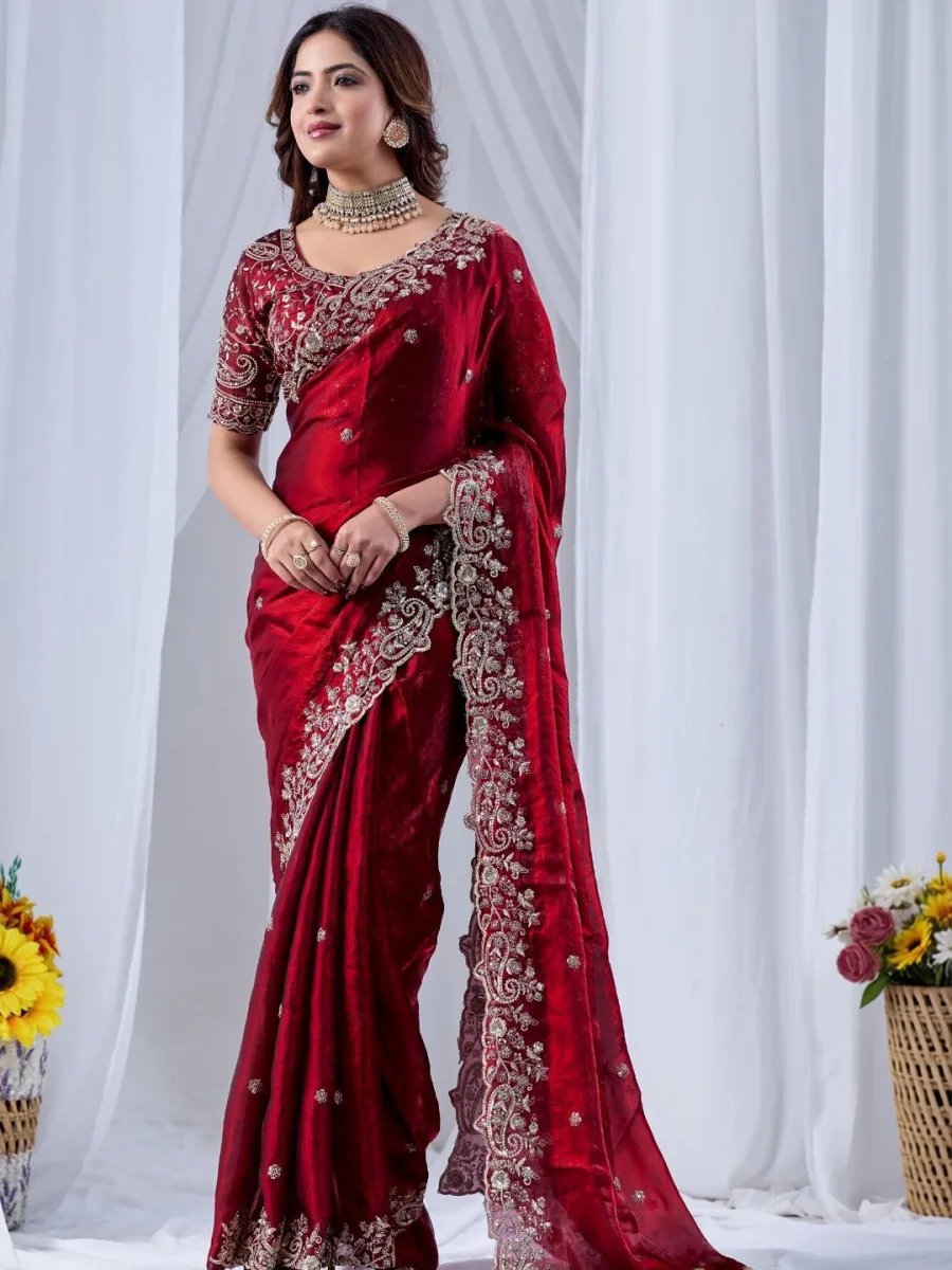 Banarasi Saree with Blouse — Natural
