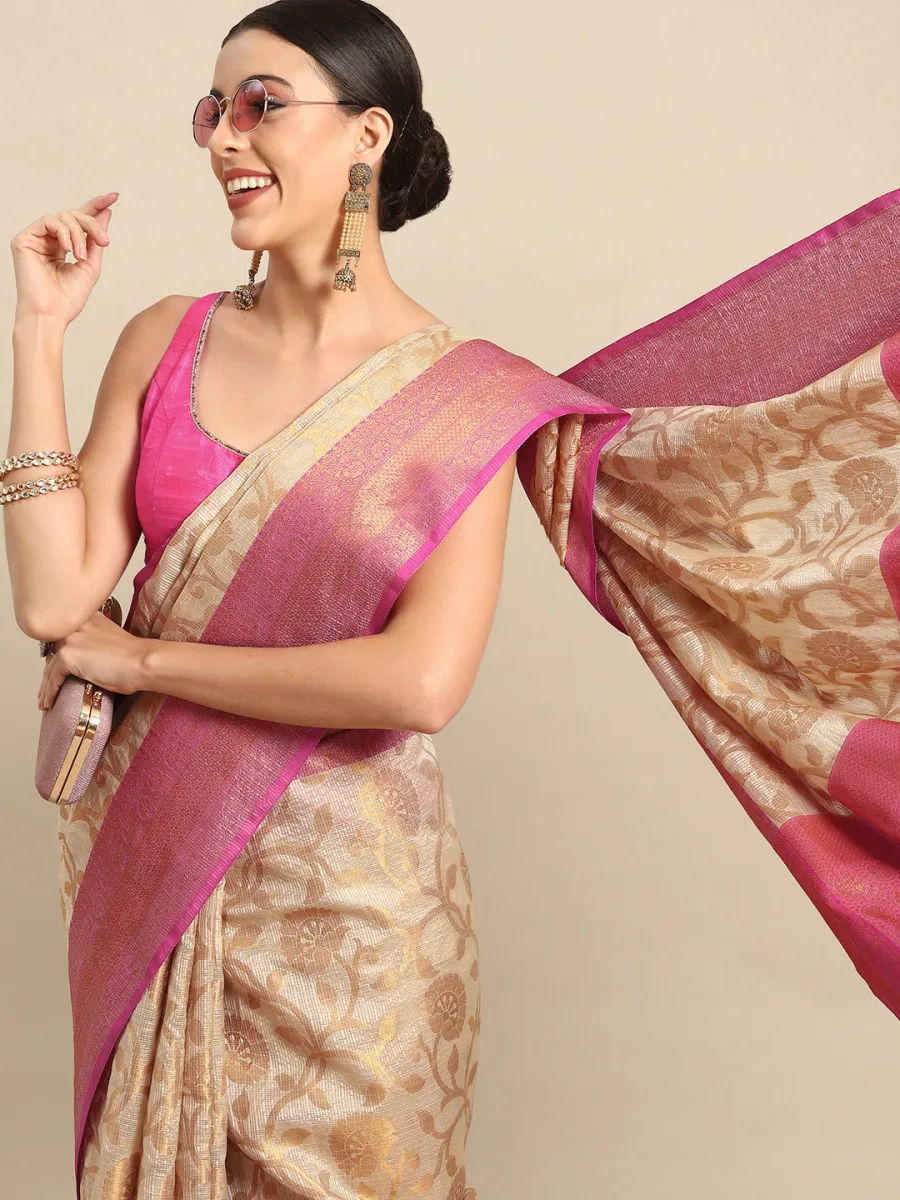 Floral Mysore Silk Tissue Saree