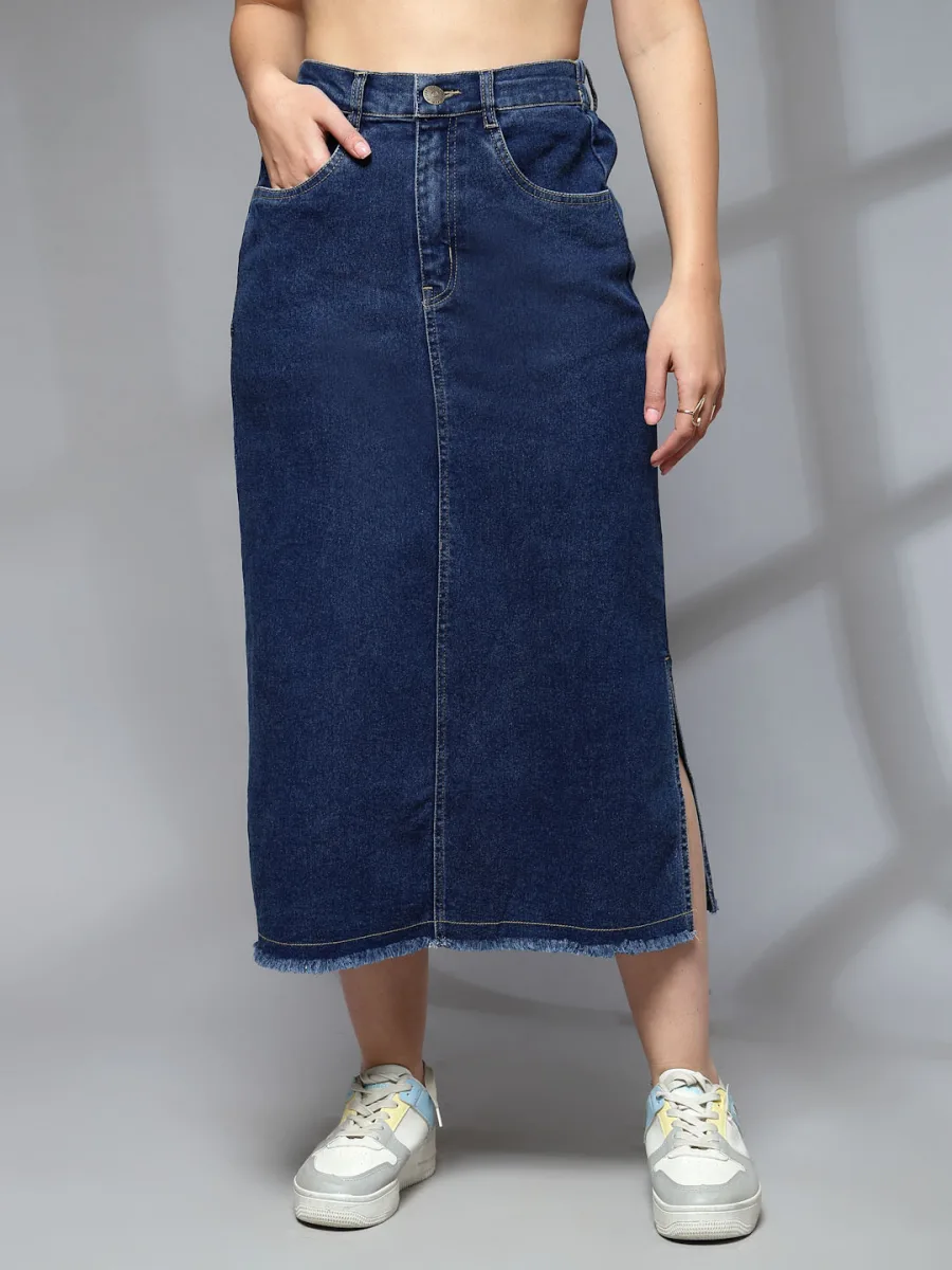 Women Straight Midi Skirt