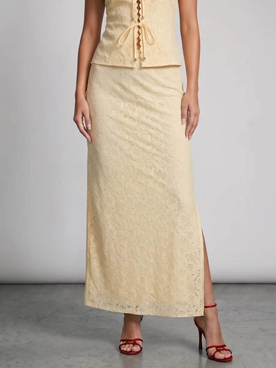 Women Laced Pencil Skirts