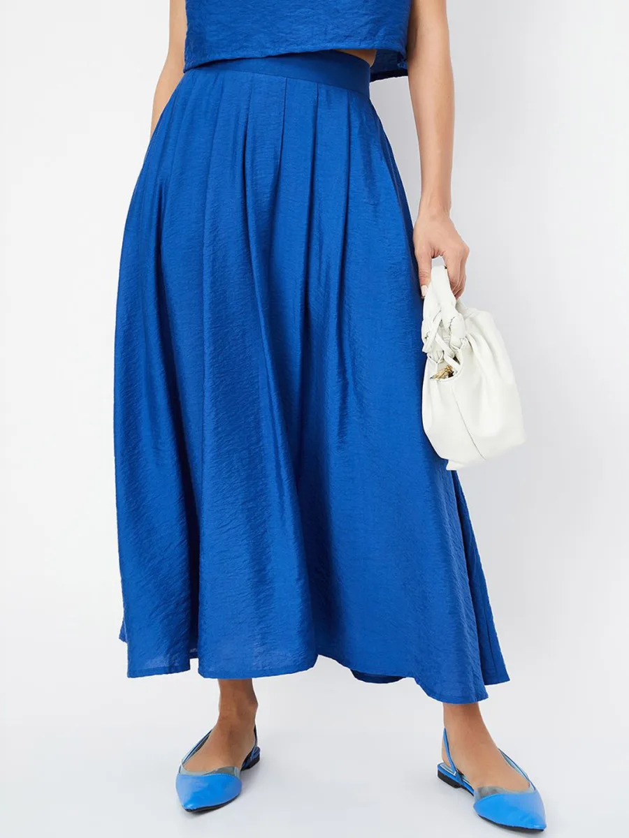 Women Pleated A-Line Skirt