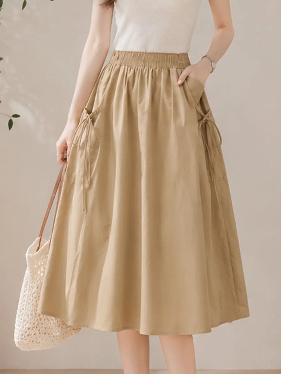 Women Midi A-Line Skirt
