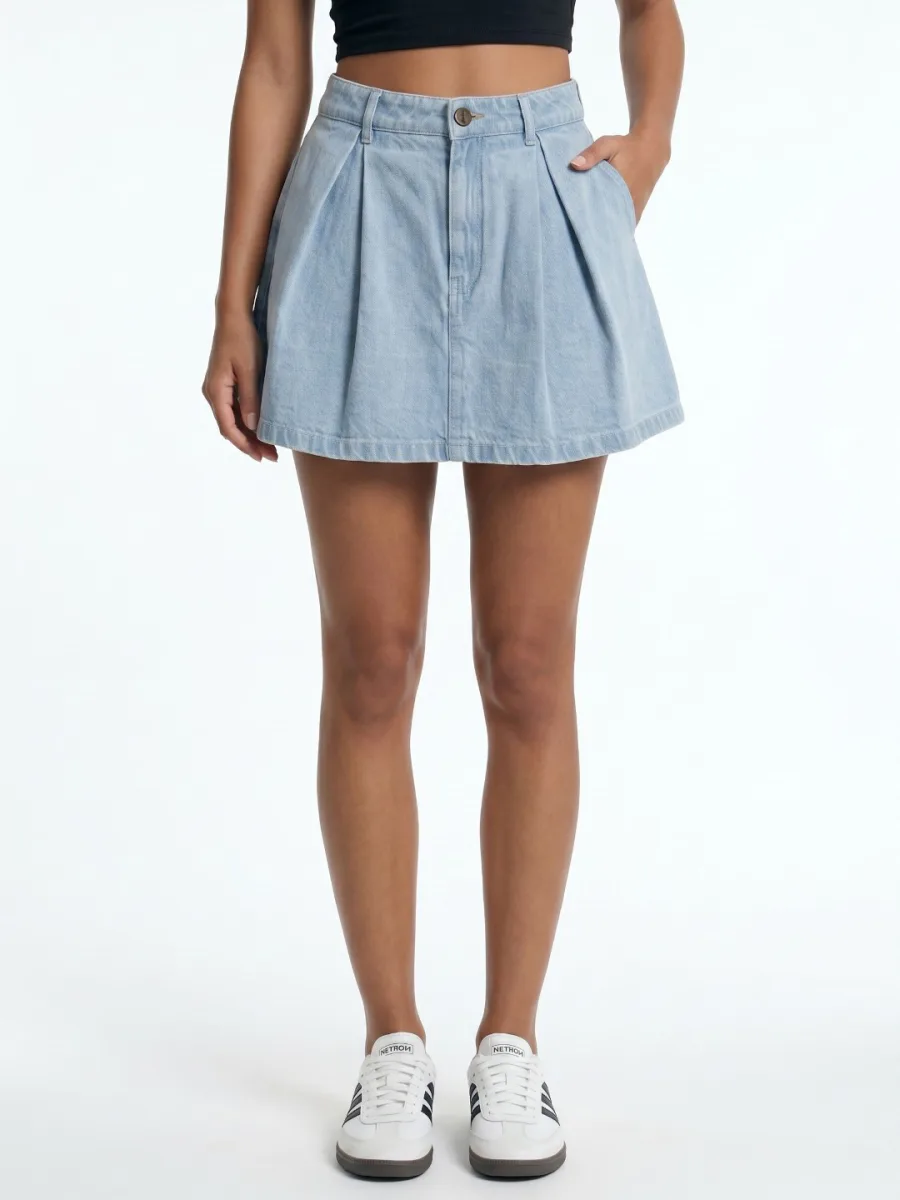 Women Pure Cotton Mini Skorts
