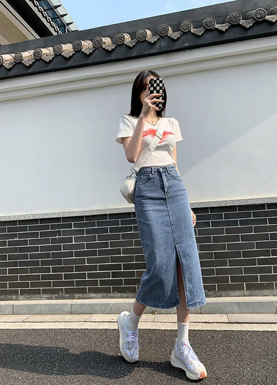 Flared Midi Skirt