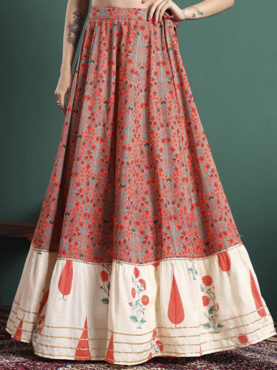 Printed Above Knee Skirt