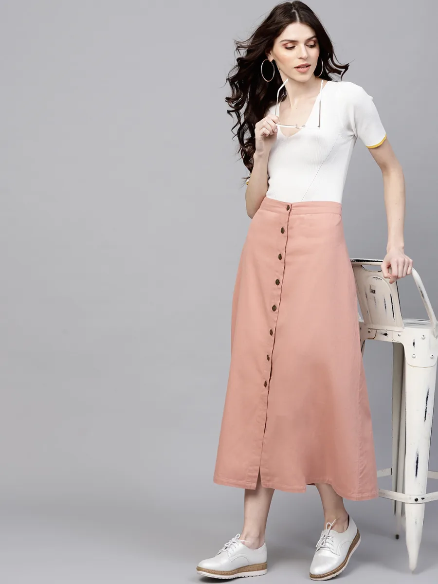 Midi A-Line  Pure Cotton Skirt