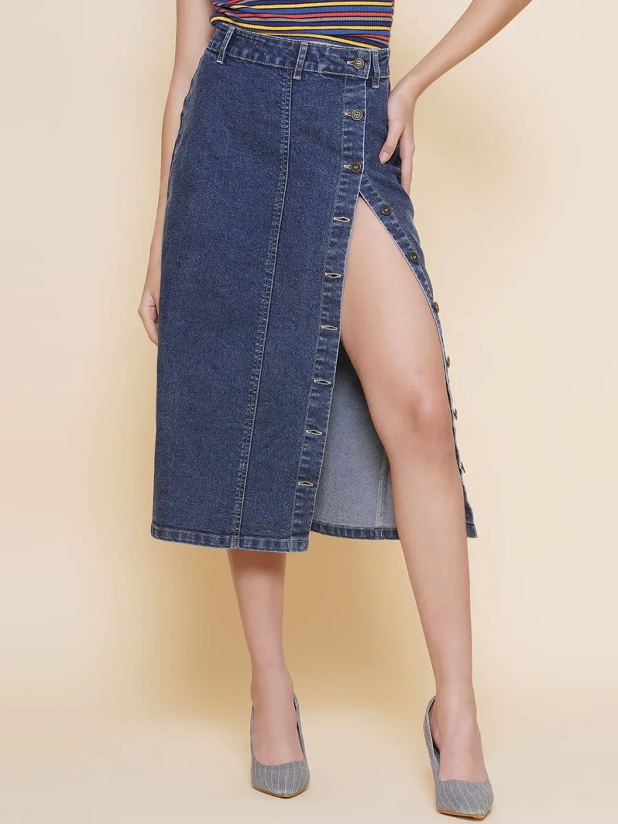 Women Straight Midi Skirt