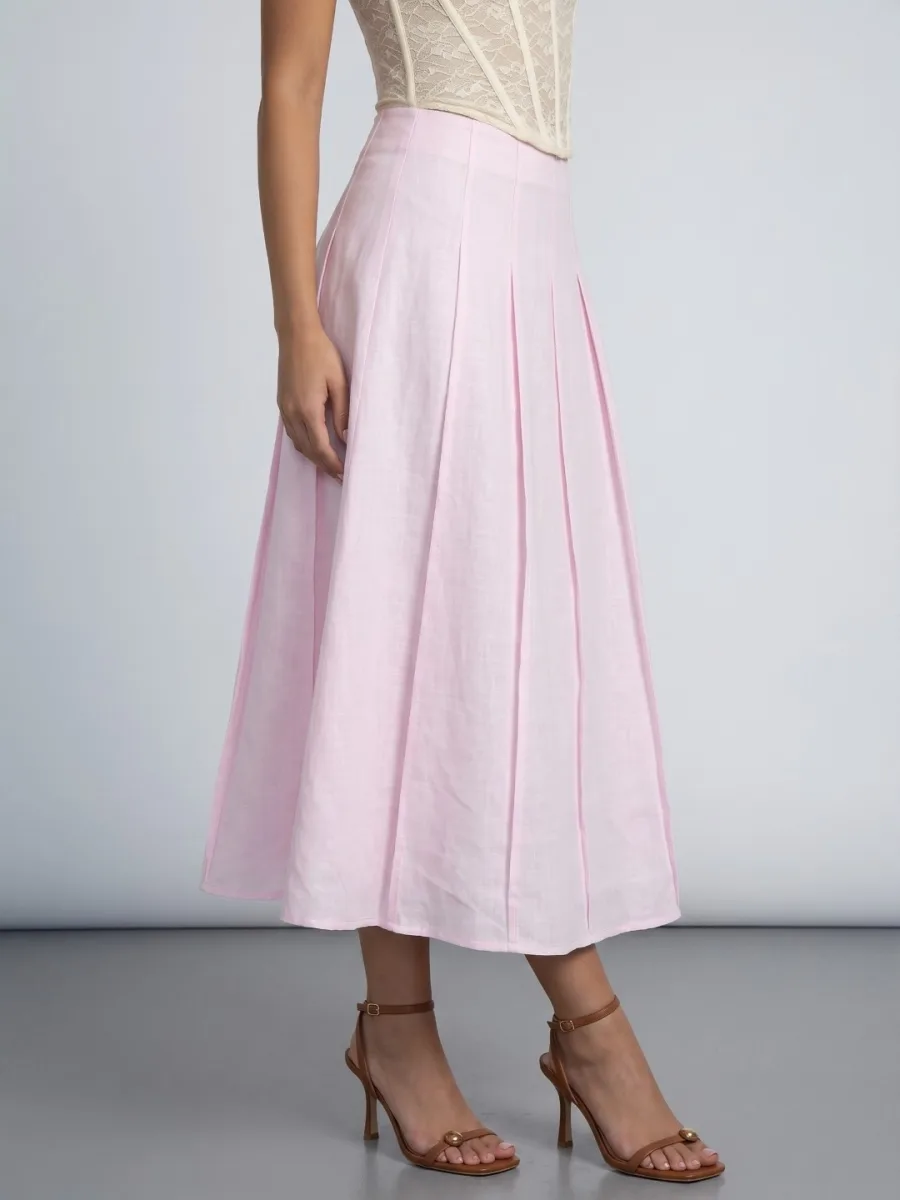 Women Pleated A-Line Skirt