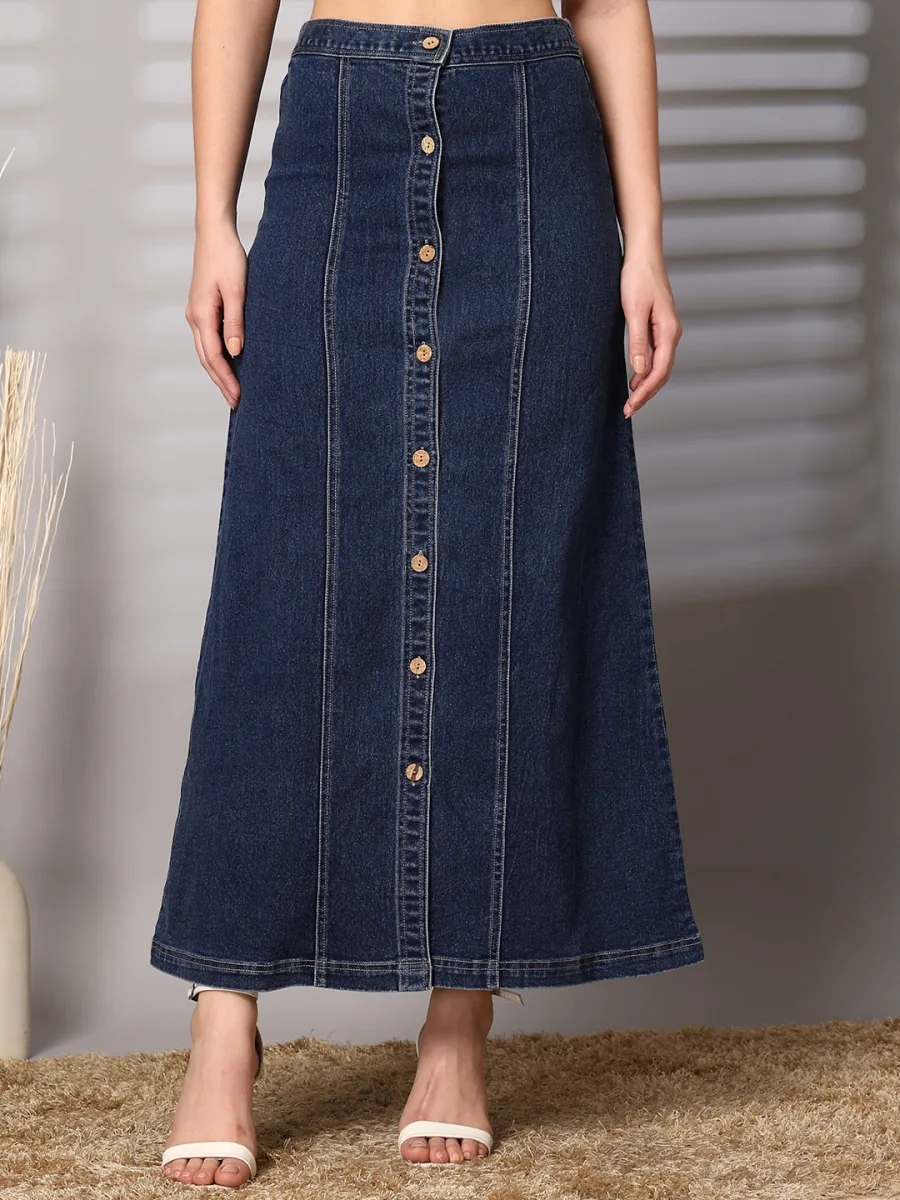 Women Stretchable Midi Skirt
