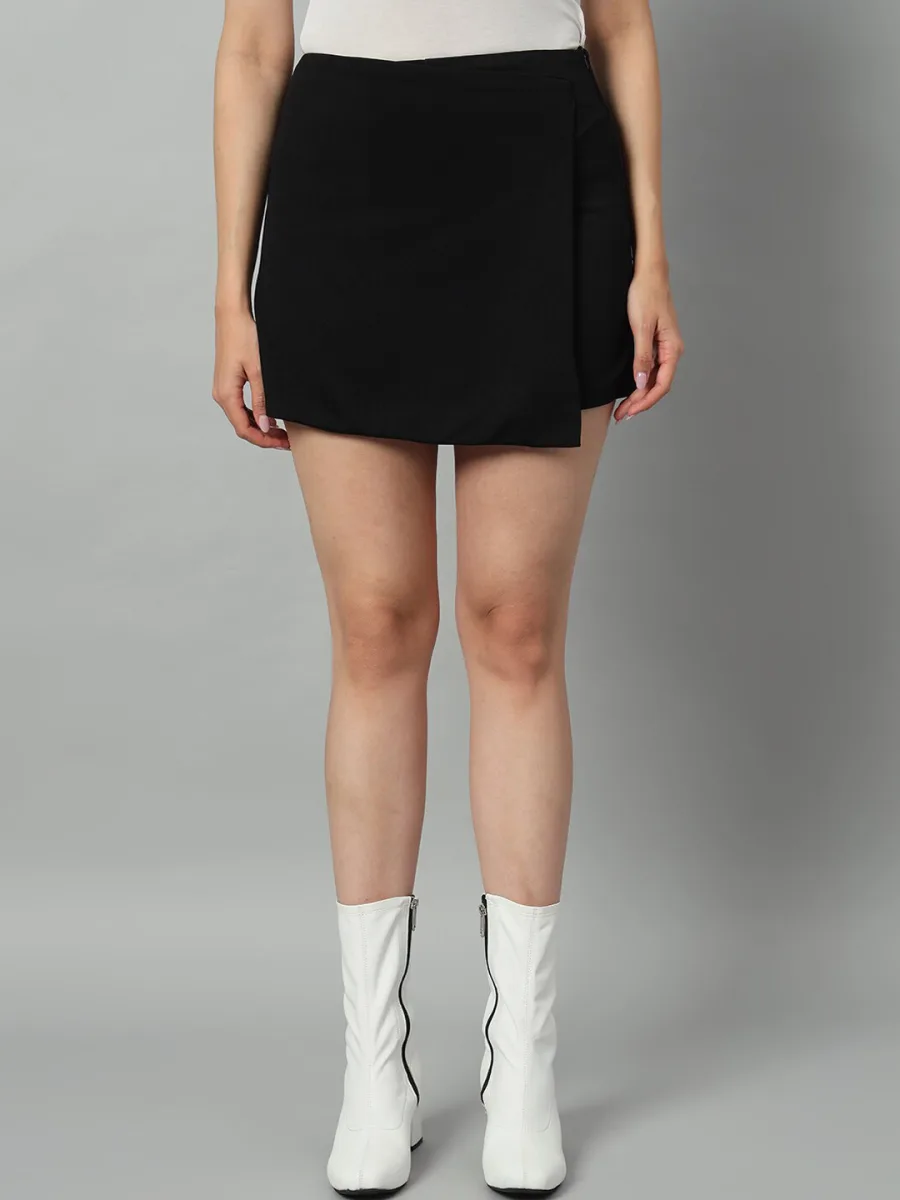 Crepe Skorts Mini Skirt