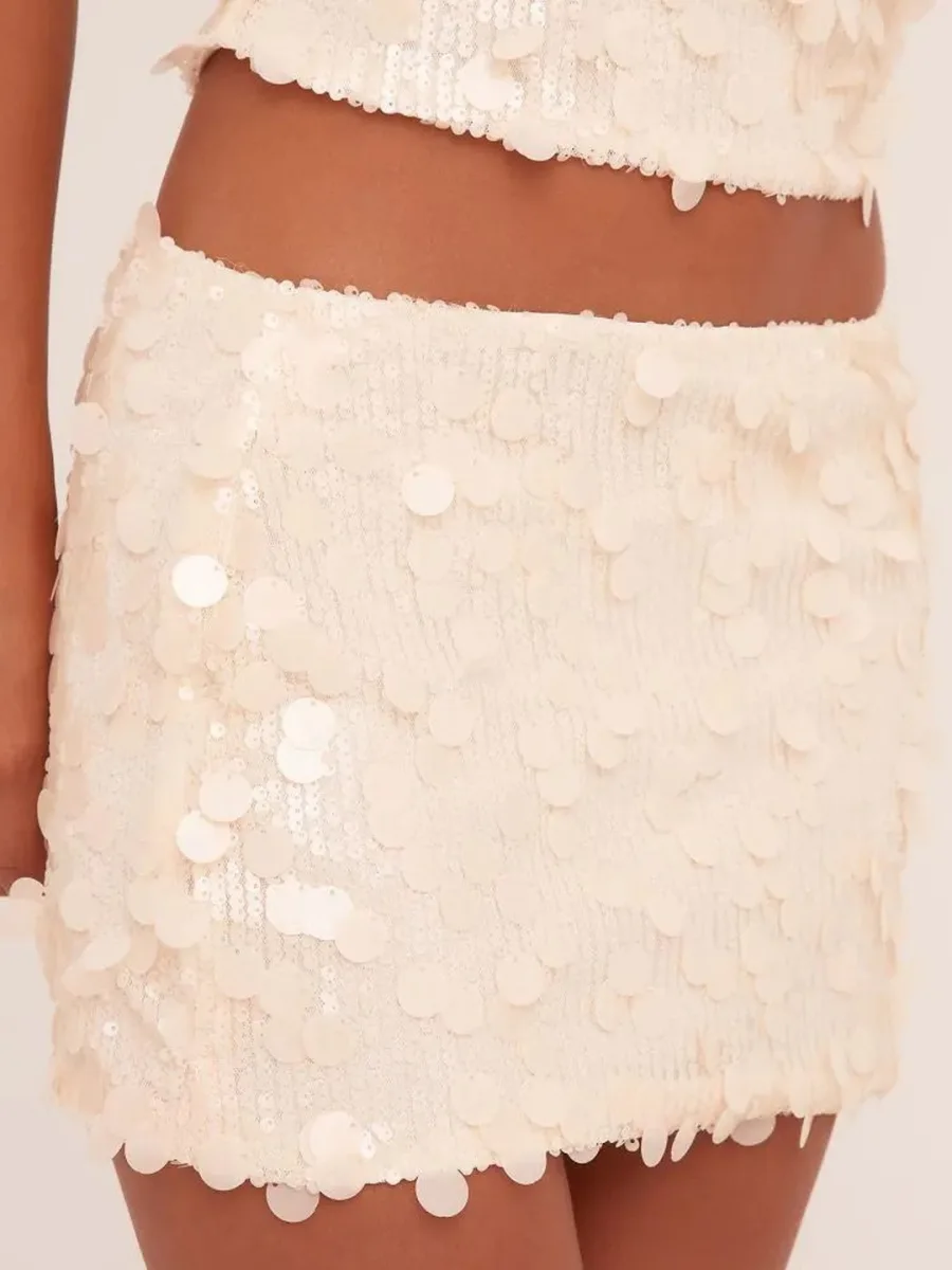 Women Embellished Mini Straight Skirt