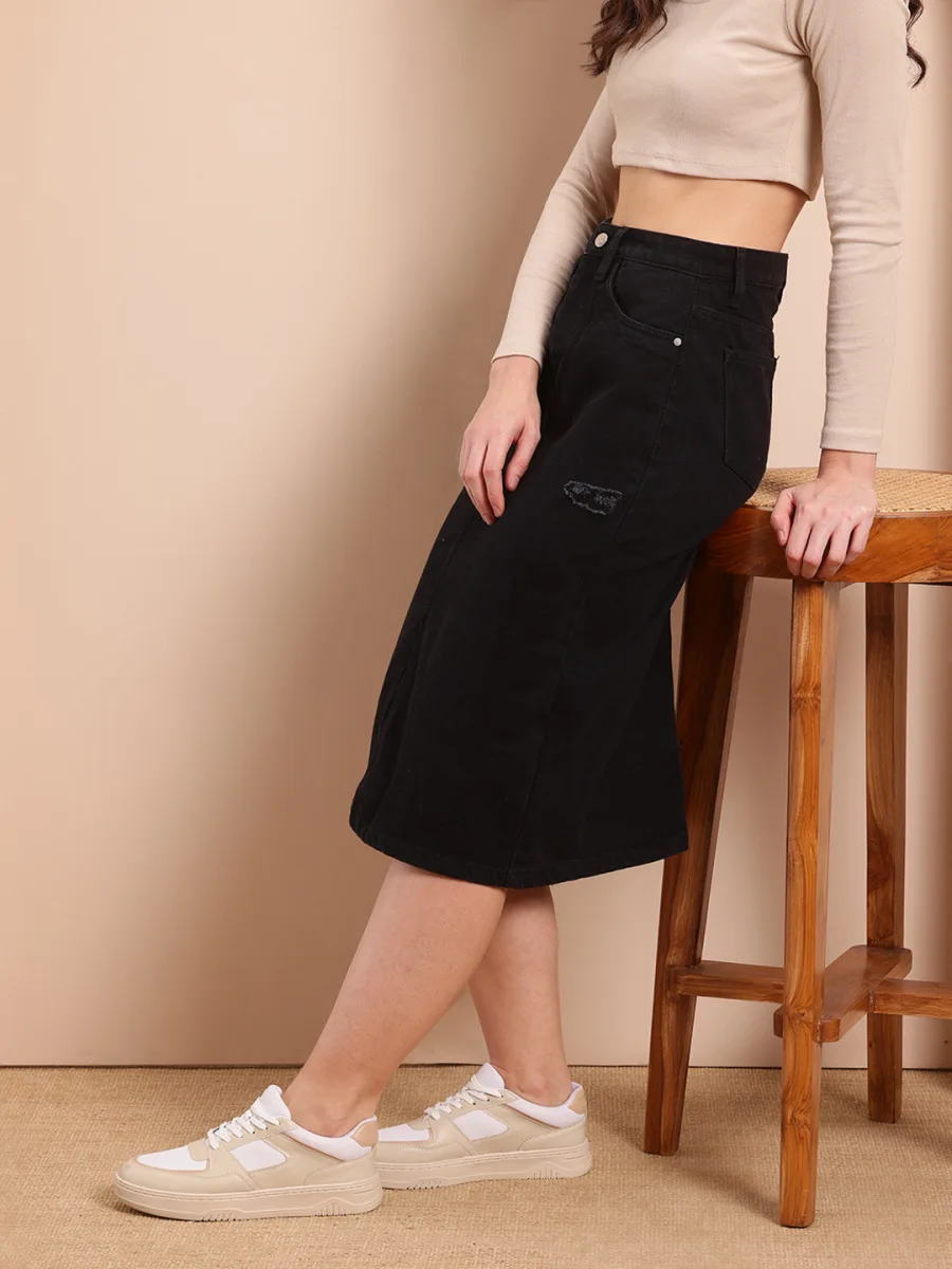 Denim Midi Skirt