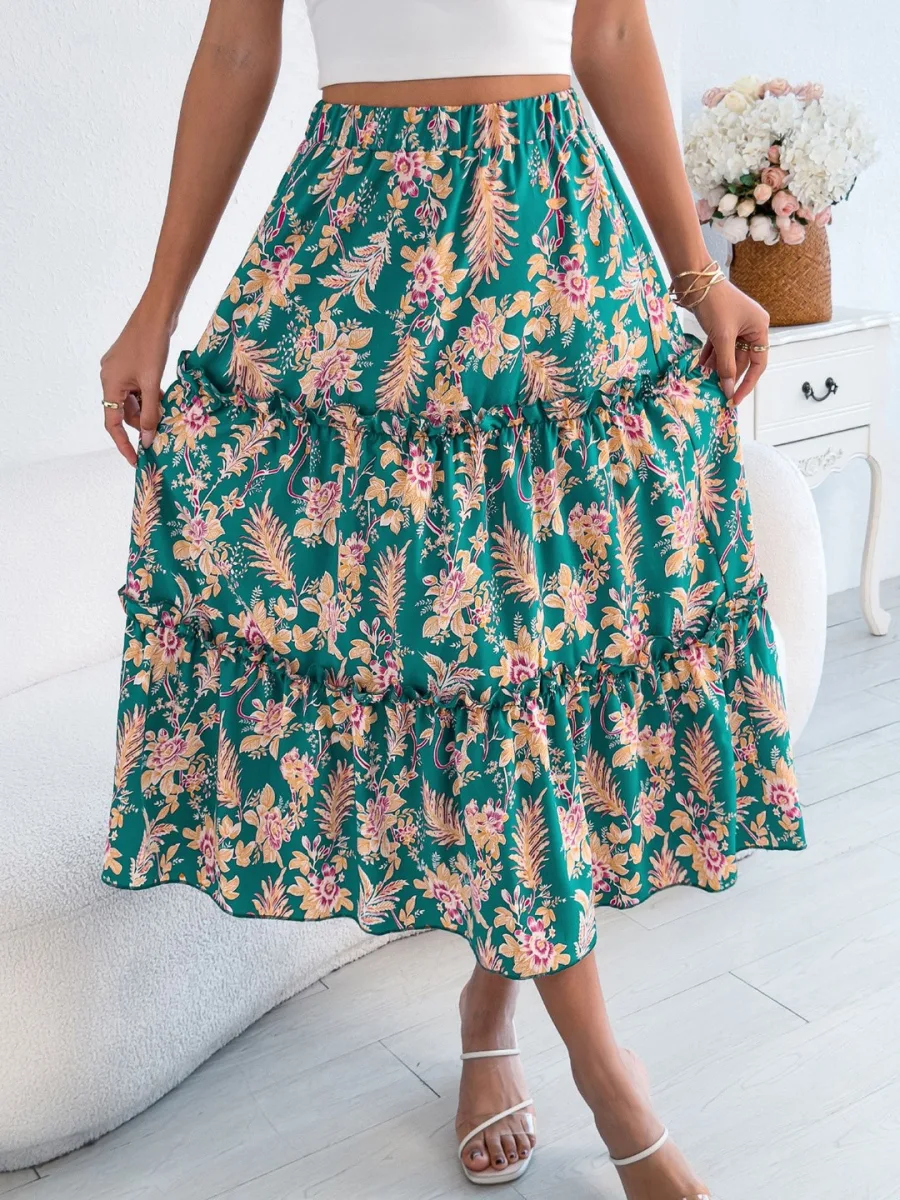 Printed Flared Skirts